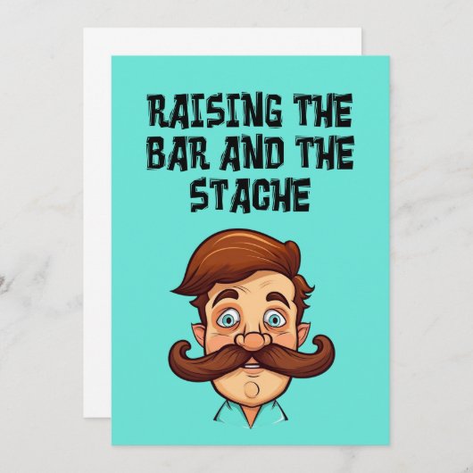Pa Funny Meme Raising the Bar and the Stache Kaart (Voorkant / Achterkant)