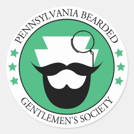 PA Gentlmen Bearded Sticker (Voorkant)