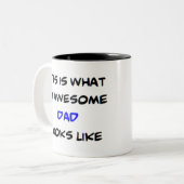 pa, geweldige tweekleurige koffiemok (Voorkant links)