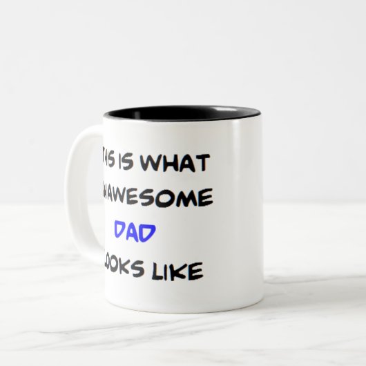 pa, geweldige tweekleurige koffiemok (Voorkant links)