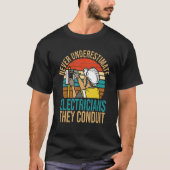 Pa Handyman Electricians Conduit elektreng T-shirt (Voorkant)