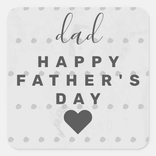 Pa Happy Vaderdag ♥️ Vierkante Sticker (Voorkant)
