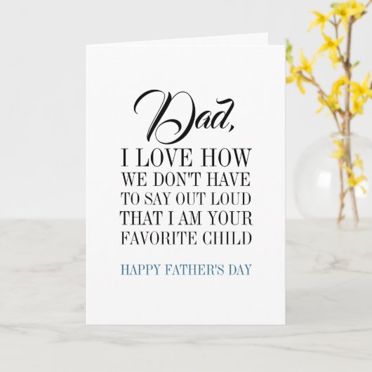 Pa ik ben je favoriete Vaderdag Kaart (Gele Bloem)