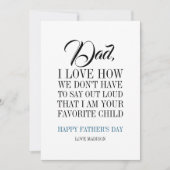 Pa ik ben je favoriete Vaderdag Kaart (Voorkant)