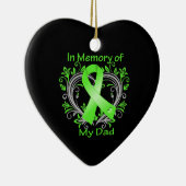 Pa - in Memory Lymphoma Heart Keramisch Ornament (Rechts)