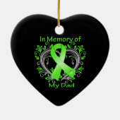 Pa - in Memory Lymphoma Heart Keramisch Ornament (Achterkant)