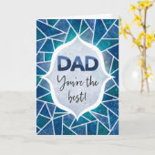 Pa Je bent de beste gelukkige vaderdag blauw Kaart (Gele Bloem)