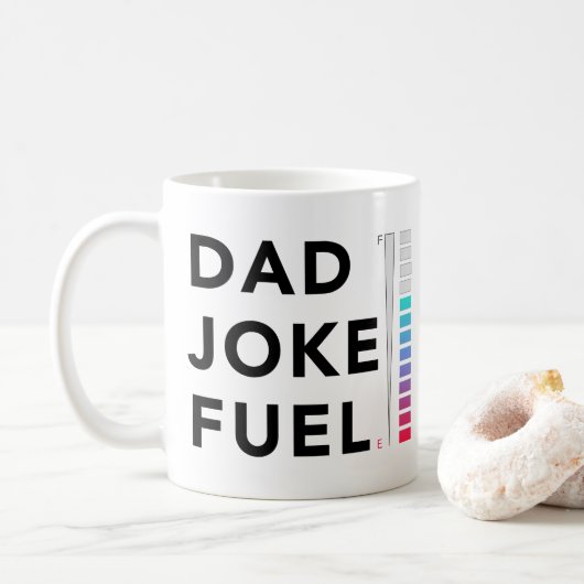 Pa Joke Fuel Meter Funny Fathers Dag Koffiemok (Met donut)