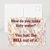 Pa Joke: Hoe maak je heilig water? Briefkaart (Voorkant / Achterkant)