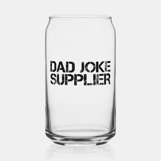 Pa Joke Leverancier Grappige Vaderdag Blikvorm Glas (Voorkant)