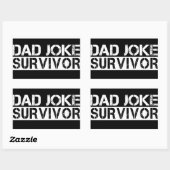 Pa Joke Survivor Grappige Vaderdag Rechthoekige Sticker (Vel)