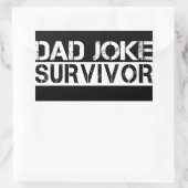 Pa Joke Survivor Grappige Vaderdag Rechthoekige Sticker (Tas)