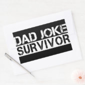 Pa Joke Survivor Grappige Vaderdag Rechthoekige Sticker (Envelop)