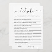 Pa Jokes Baby shower spel Kaart (Voorkant / Achterkant)