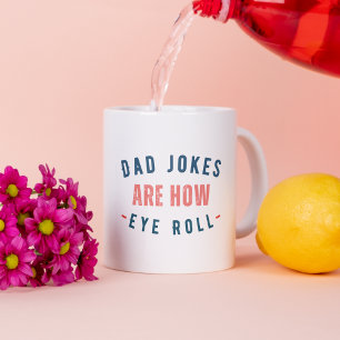 Pa Jokes is hoe Eye Roll - Funny Fathers Day Koffiemok