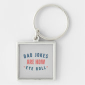 Pa Jokes is hoe Eye Roll - Funny Fathers Day Sleutelhanger (Voorkant)