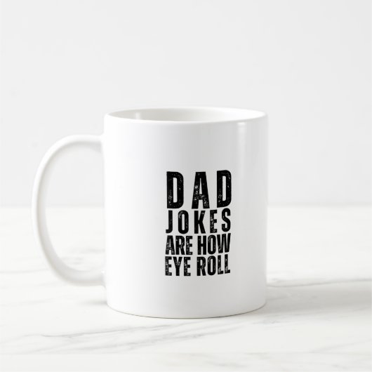 Pa Jokes is hoe Eye Roll Funny Vaderdag Koffiemok (Links)