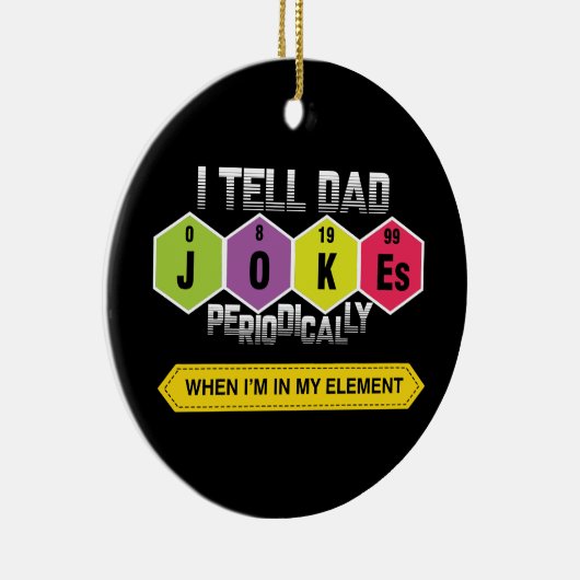 Pa Jokes | Periodieke tabel | Wetenschap | Leraar Keramisch Ornament (Rechts)