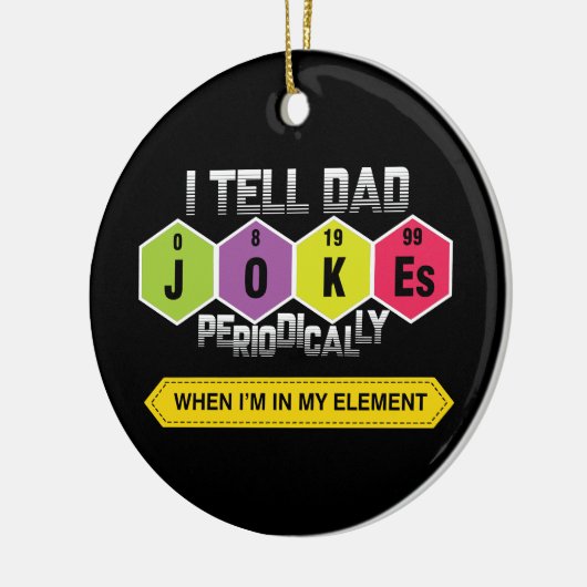 Pa Jokes | Periodieke tabel | Wetenschap | Leraar Keramisch Ornament (Links)