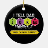 Pa Jokes | Periodieke tabel | Wetenschap | Leraar Keramisch Ornament (Achterkant)