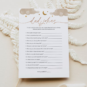 Pa Jokes Twinkle Star Baby shower Game Kaart