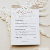 Pa Jokes Twinkle Star Baby shower Game Kaart