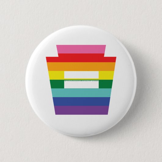 PA Keystone Marriage Equality Rainbow Graphic Ronde Button 5,7 Cm (Voorkant)