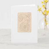 Pa Kua symbool met levensspiraal. Kaart (Gele Bloem)