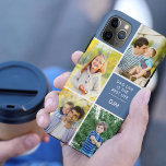 Pa Life is de beste leven 4 foto Monogram Blauw Case-Mate iPhone Case<br><div class="desc">Voeg je initialen en 4 foto's toe aan deze aangepaste iPhone Case. De fotosjabloon is ingesteld voor u om uw afbeeldingen toe te voegen met de klok mee vanaf de rechterbovenhoek. Het citaat van papa luidt: "Dad Life is the Best Life" gevolgd door papa's initialen - die allemaal bewerkbaar zijn....</div>