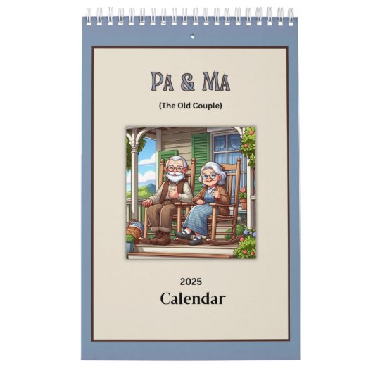 Pa & Ma (De Oude Mensen) Leuke 2025 Kalender (Hoes)