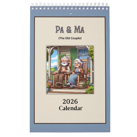 Pa & Ma (The Old People) Fun 2026 Calendar Kalender (Hoes)