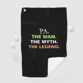 Pa Man Myth Legend Funny Quote Mannen Golfhanddoek (Insitu)