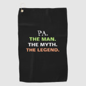 Pa Man Myth Legend Funny Quote Mannen Golfhanddoek (Voorkant)