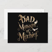 Pa Manager van Mischief Magical Wizard Vaders Day Briefkaart (Voorkant / Achterkant)
