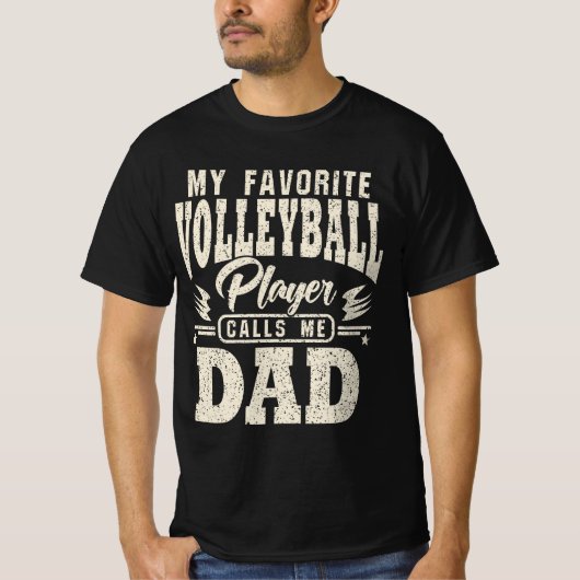 Pa, mijn favoriete volleybalspeler belt me t-shirt (Voorkant)