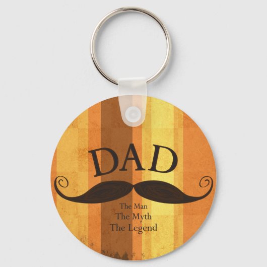 Pa Mustache Button Sleutelhanger (Voorkant)