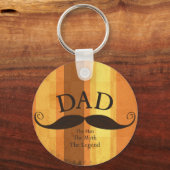 Pa Mustache Button Sleutelhanger (Voorkant)