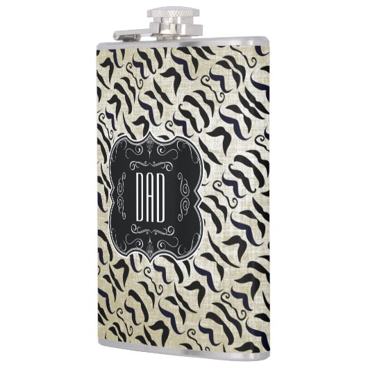 Pa Mustache de heer Hipster Retro Heupfles (Links)