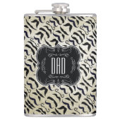 Pa Mustache de heer Hipster Retro Heupfles (Voorkant)