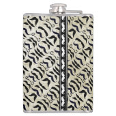 Pa Mustache de heer Hipster Retro Heupfles (Achterkant)