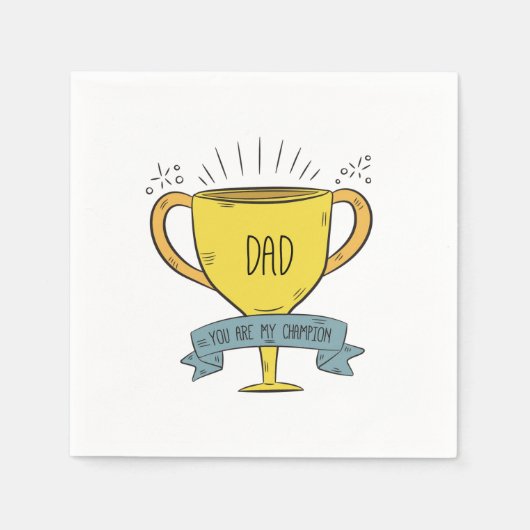 Pa My Champion Vaderdag | Napkin Servet (Voorkant)