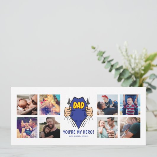 Pa My Hero Happy Vaderdag Feestdagenkaart (Staand voorkant)