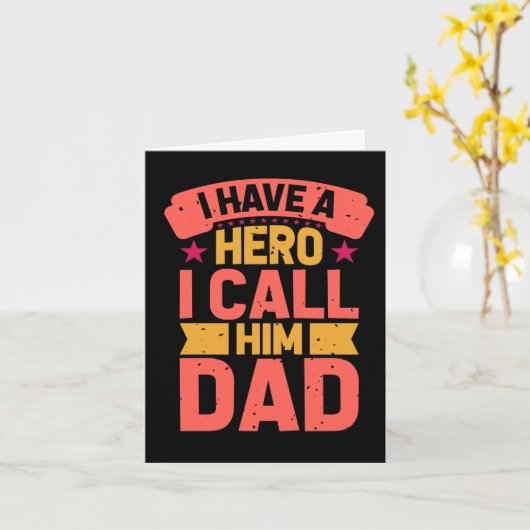 Pa My Hero Vaderdag Kaart (Gele Bloem)