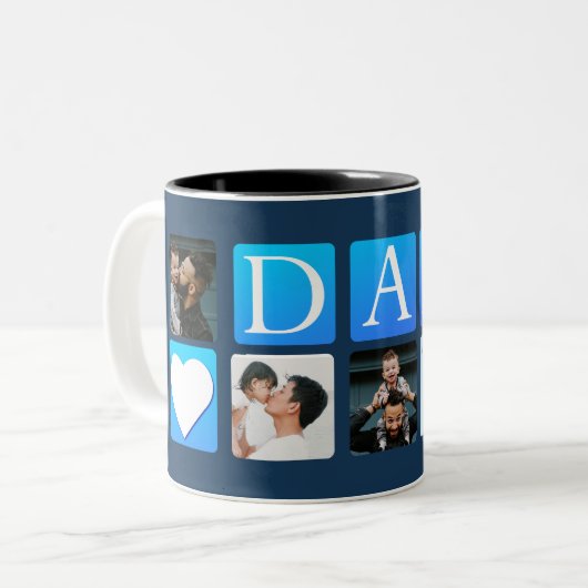 Pa Navy 5 aangepaste foto Tweekleurige Koffiemok (Voorkant links)