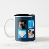 Pa Navy 5 aangepaste foto Tweekleurige Koffiemok (Links)