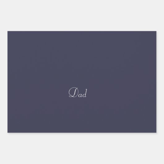 Pa Navy Blue Vaderdag Inpakpapier Vel (Voorkant 2)