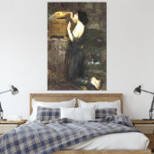 Pa NDoRA, door John William Waterhouse, 1896 Canvas Afdruk (Insitu (Slaapkamer))