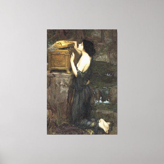 Pa NDoRA, door John William Waterhouse, 1896 Canvas Afdruk (Voorkant)
