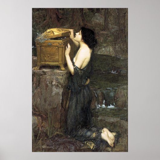 Pa NDoRA, door John William Waterhouse, 1896 Poster (Voorkant)