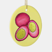 PA Nederlandse gevlekte hardgekookte eieren van ro Keramisch Ornament (Rechts)